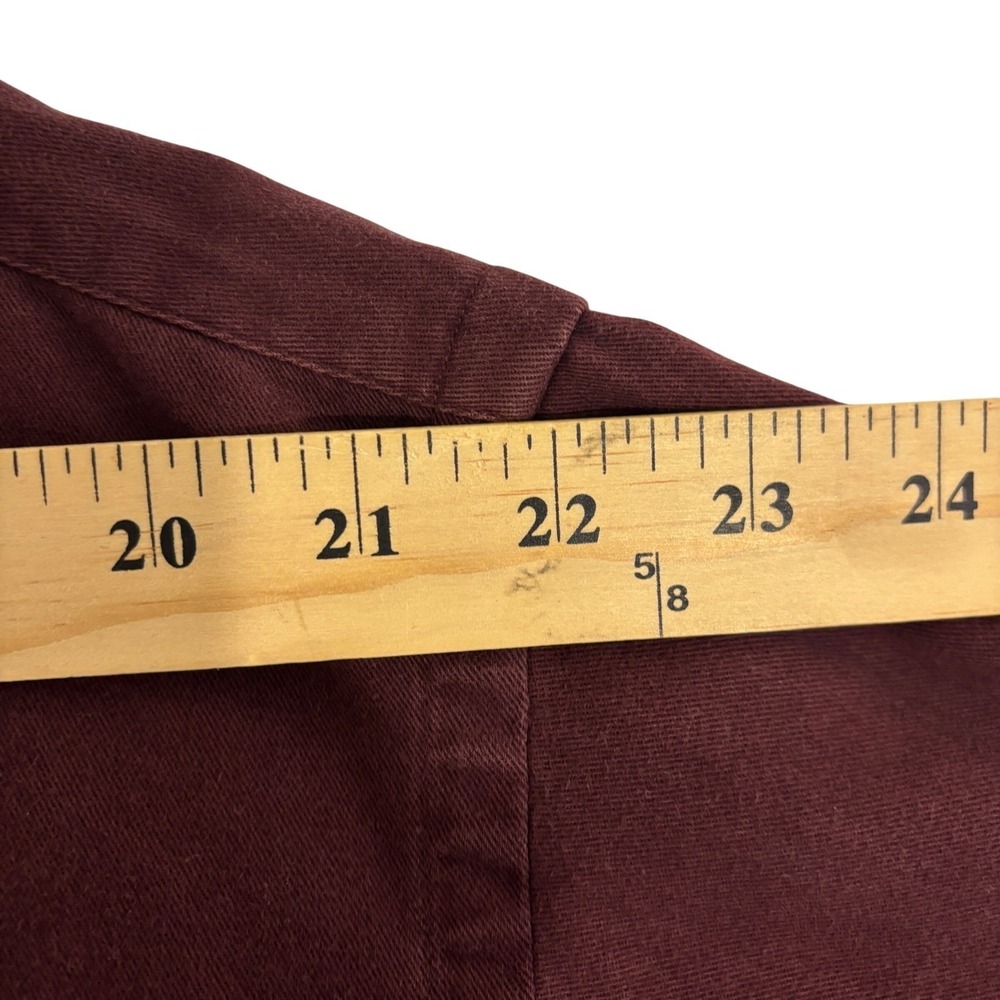 Ralph Lauren Blaire Button Down Shirt Men XXL Burgundy Thick Cotton Long Sleeve - Picture 10 of 10